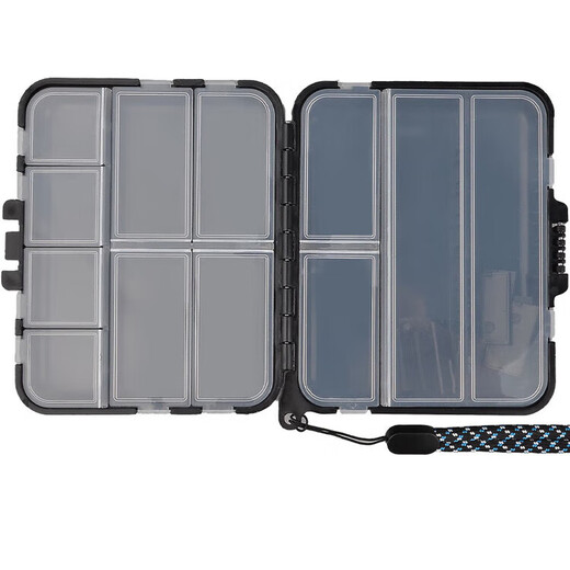 Jiaojing Luya small accessories box micro-object fish hook pin storage box portable double-layer mini fake bait sequin box fishing gear large size