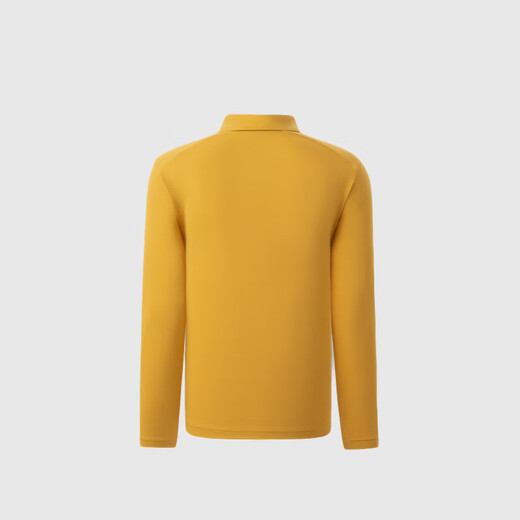 Biyinlefen skin-friendly and dry spring and autumn men's tops light business casual versatile multi-color long-sleeved polo shirt bottoming shirt 23 dark yellow XL (110)