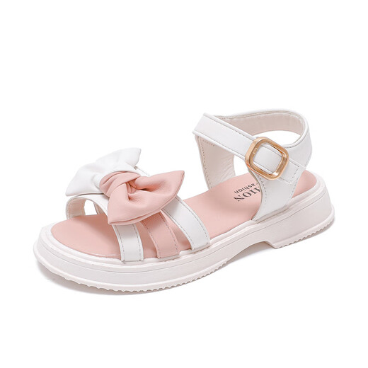 Girls Shoes Children's Princess Sandals 2023 Summer New Summer Style Little Girls Baby Soft Bottom Flat Bottom Student Shoes xd-725 Pink 26