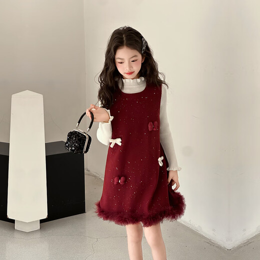 G.duck Little Yellow Duck Girls Spring Fashion Suit Little Girl Fashionable Princess Dress Children's Thin Top Two-piece Set Black Suit 150 CM