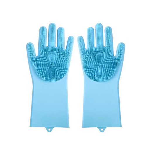 Xincong bathing pet cat dog bathing gloves brush silicone massage brush artifact dog bathing anti-biting clean and waterproof thickened silicone anti-biting bathing gloves blue 1 pair