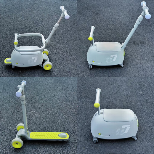 Babycare children's scooter 1-8 years old multi-functional baby stroller male and female baby slippery peanut skate spirulina green