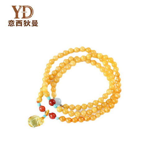 Italian beeswax bracelet for men and women, light luxury natural rough stone with turquoise, heather, red agate, golden agate lucky bag multi-circle bracelet, 5mm natural beeswax bracelet