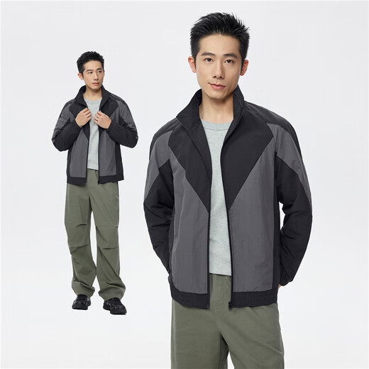 Giordano Windproof Jacket Men's Autumn and Winter Outdoor Contrast Color Stand Collar Raglan Sleeve Windbreaker Jacket Men 13075136