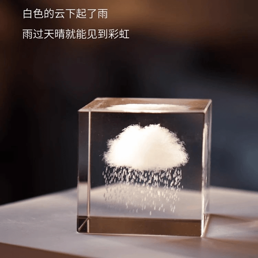 Toy Cloud Series Emotional Stability Model Girl's Book Static Ornament Crystal Station Decoration Other Static Models Crystal Desktop Ornament - Whale 4cm without Base - 1 pc