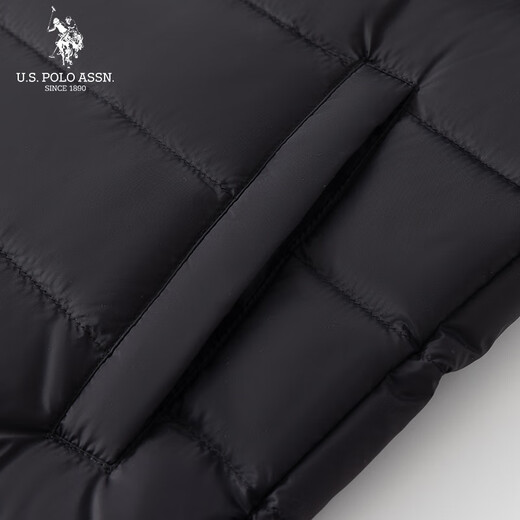 U.S. POLO ASSN. Down vest men's autumn and winter outdoor windproof versatile vest warm vest men's jacket black XL
