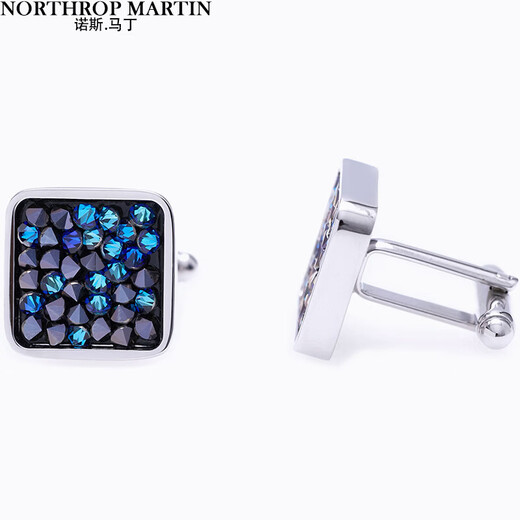 North Martin high-end French shirt cufflinks men's Swarovski diamond cuff nails birthday gift wedding
