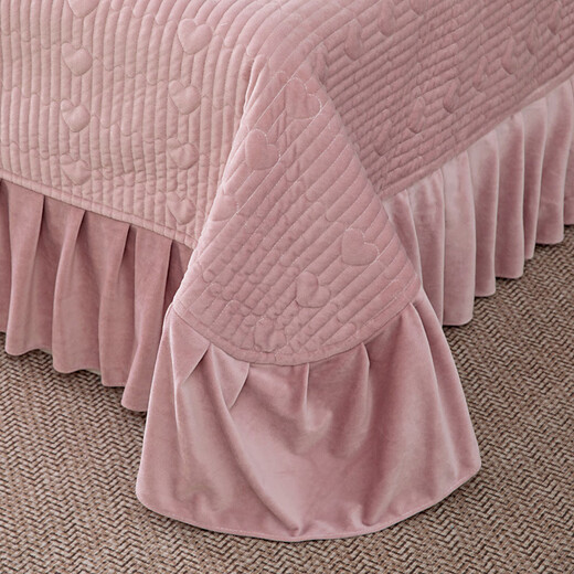 Fu丨Anna milk velvet four-piece set thickened plus velvet baby velvet warm quilt cover with anti-static bean paste bed cover 1.5m four-piece set