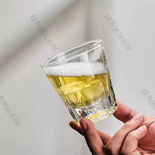Yusenyi Wholesale Box Beer Mug Tempered Glass KTV Bar Special Octagonal Cup Foreign Wine Cup Thickened 100ml Octagonal Cup Tempered (90 pieces in total)