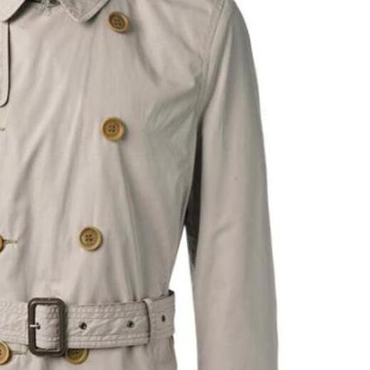 博柏利（BURBERRY）新年礼物Burbrry纯色双排扣翻领腰带风衣男款卡其色 卡其色男女同款 均码 48