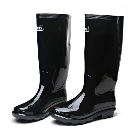 Pull-back rain boots men's high-top waterproof rain boots men's shoes wear-resistant fishing shoes outdoor plus velvet warm rubber shoes 838 high-top 43