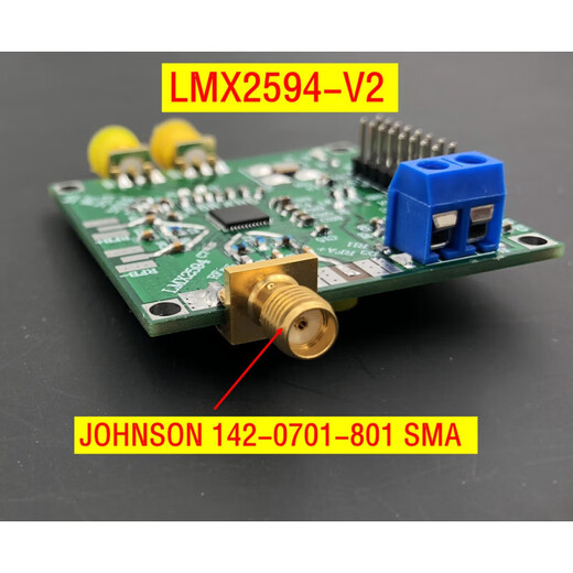 LMX2594 frequency converter development board PLL phase locked loop 10M-15GHz high frequency microwave signal source factory LMX2594 core board V2_low noise LDO+18GHZ
