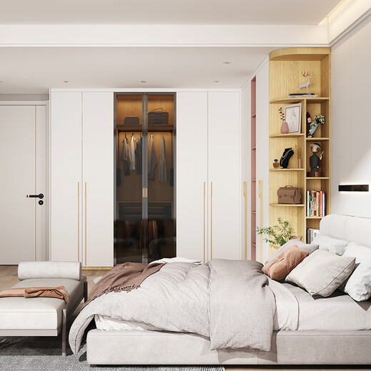 Sophia Wardrobe Whole House Customized Whole House Package Bedroom Furniture Large Storage Cabinet Cabinet Storage Cabinet Customized Gold