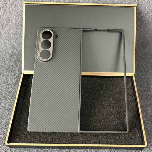 Samsung (SAMSUNG) original quality, suitable for the new Samsung Zfoldable6 Kevlar mobile phone case, magnetic all-inclusive folding, titanium blue steel ring, fine hole magnetic back cover, Samsung Galaxy_Z_Fold_6