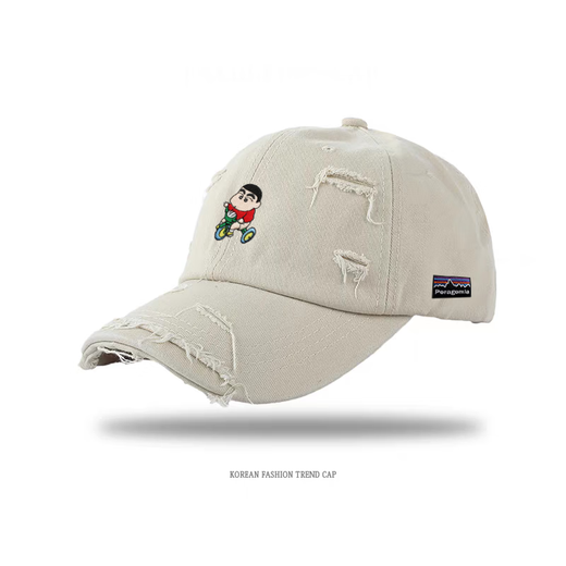 PORAGOMLA Batta peaked cap sun hat baseball hat versatile all-season unisex style fashion casual hat white