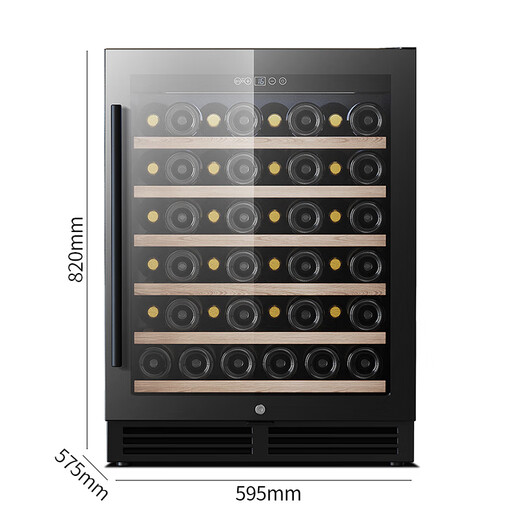 He Jiagong Kamizhe embedded red wine cabinet constant temperature wine cabinet home ice bar dual temperature tea beverage kitchen island cabinet refrigerated cabinet 150U four temperature zone red wine + red wine combination