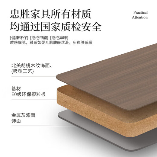 Office Furniture Light Luxury Boss Desk Office Simple Modern Manager Desk E0 Class Environmentally Friendly Boss Desk 1.8 Meter Boss Desk Model B-No Light