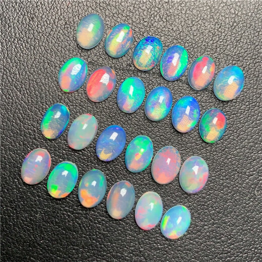 Shubai IA Opal Stone Rough 17 Natural Opal Ring Full Fire Opal Colored Opal 15#