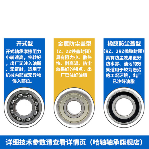 Rodamientos 6210 6211 6212 6213 6214 ZZ 2RZ HRB HRB Harbin Axis Group 6210 Abierto