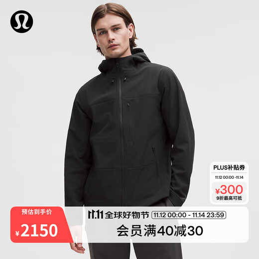 Lululemon丨Cross Chill Men's Urban Off-Road Jacket Windproof and Water Repellent LM4ATWS Black L