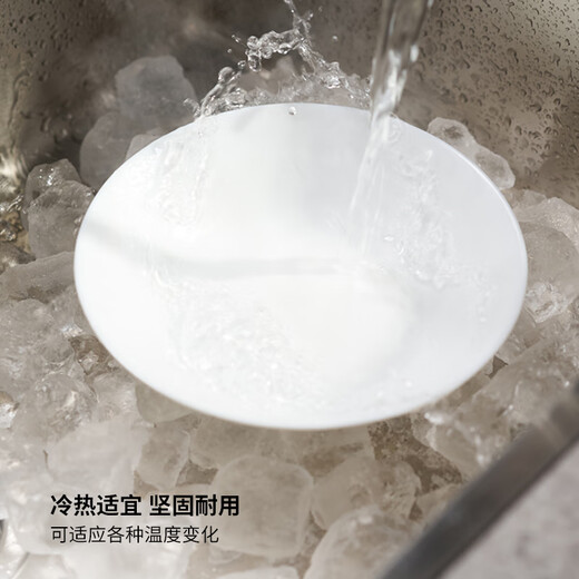 IKEA (IKEA) OFTAST heat-resistant dinner plate, dish, dish, Western-style plate, bone dish, home set tableware, white deep plate 20cm