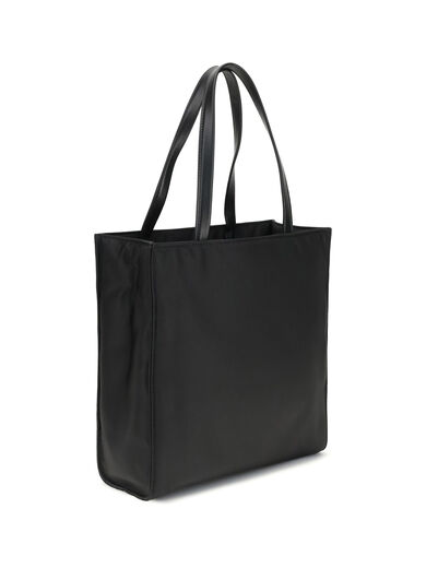 PRADA Re-Nylon Triangle Logo Tote Black One Size