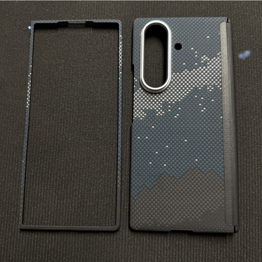 Samsung (SAMSUNG) Apple original quality suitable for Samsung zfold7 mobile phone case Kevlar aramid fiber front case thin carbon 600D fine lines - metal frame magnetic center shaft type back cover Samsung Galaxy Z Fold 6