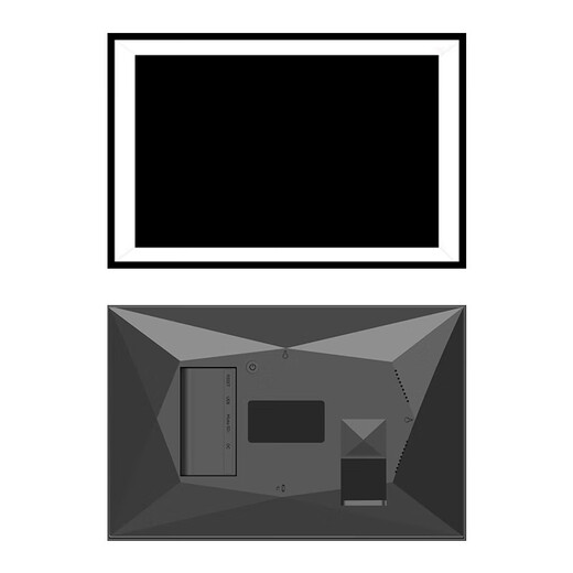 俏博莱Rovesky数码相框10.1寸新款黑白撞色uhale电子相框云相框礼物相框 10.1英寸32G森系红木纹色 10.1英寸32G极简白色