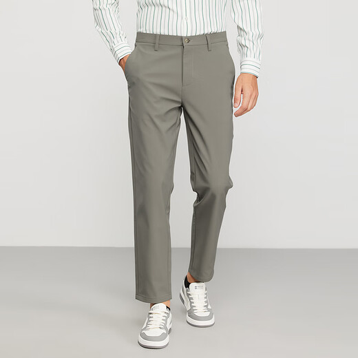 Bailando con los pantalones casuales de lobo [anti-resistente a las redes y fácil de mantenimiento] pantalones casuales de pantalones casuales versátiles para hombres 701 caqui 36