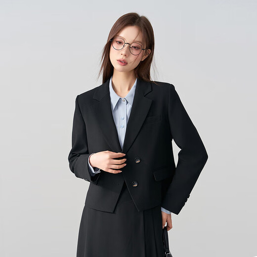 Lady Bird black interview blazer women's teaching professional formal wear commuting light workplace small man suit