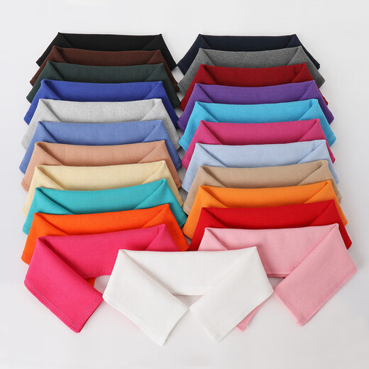 Down jacket collar protector, anti-dirty cotton thread collar protector, knitted collar, men's and women's cotton coat, autumn and winter holiday accessories, brown fine thread collar