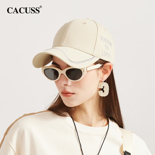 CACUSS Baseball Cap 2025 Spring New Men's and Women's Fashionable Peaked Hat Wide Brim Sun Protection Sunshade Sports Hat Zunya Black Adjustable (56-60CM)