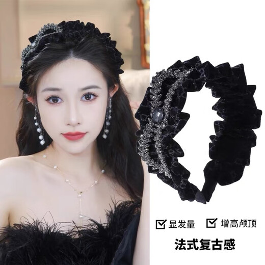 Chimera (CHIMERA) French light luxury bow headband wide-brimmed high skull headband hair bundle hair accessories headband girl birthday gift