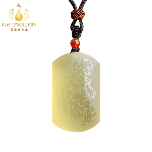 Bailuoqi Zhao Gongmingwu God of Wealth Jincai natural citrine pendant safe and sound brand necklace pendant amulet