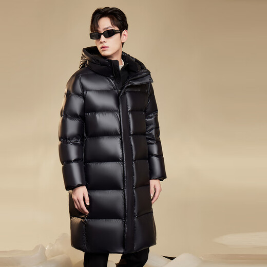 Flying in the Snow Obsidian Goose Down Cheng Yi recommends the new H version thickened hooded goose down jacket down jacket