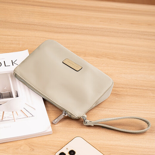 Leif Ankora red new style women's hand wallet small bag intellectual elegant simple wrist mobile phone bag gift milk tea apricot-can hold iPhone14