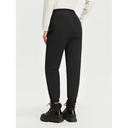 BOSIDENG 2025 New Women's Outerwear Autumn and Winter Down Pants Home Casual Tie-Leg Cotton Pants B250445102 Black 8056 XS 155_62A