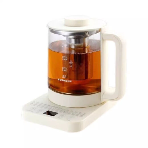 Shenhua German quality health pot tea boiler stewing all-in-one tea pot hot water kettle intelligent timer constant temperature insulation all glass 0 glue off-white 2L large capacity + 24H insulation