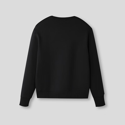 海澜之家（HLA）卫衣男秋山不在高系列圆领大码绣花柔软长袖男 黑色8S【加绒】 XL 180/96A 推荐151~164斤