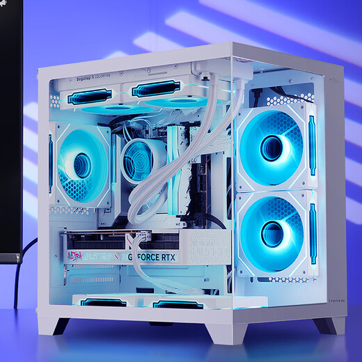 Colorful sea view room i5 13400F/12600KF/14600KF/RTX5060/RTX5060Ti/game e-sports assembly computer host DIY assembly machine complete set with two 13400F+RTX5060 white
