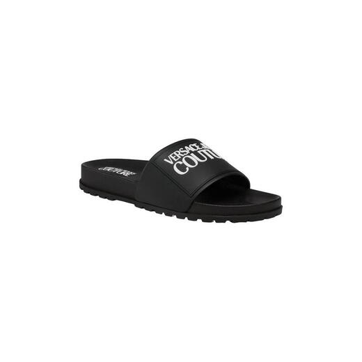 Versace (VERSACE) women's slippers, simple and versatile, lightweight, breathable, non-slip, soft-soled black flat-heeled casual home slippers Black 35