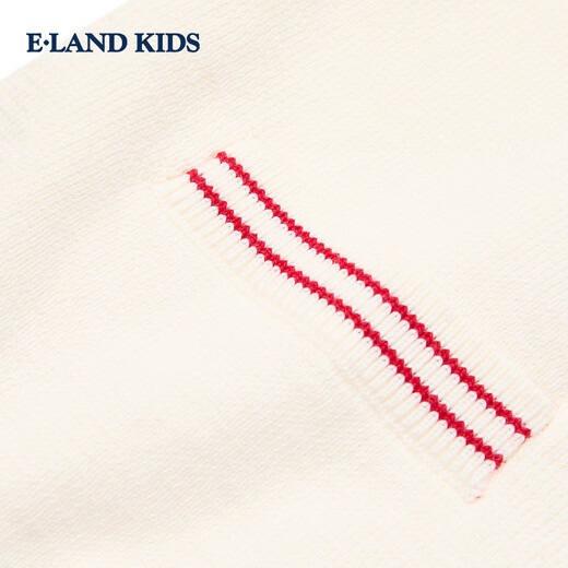 E·LAND KIDS【100%棉】童装女童套装25秋冬新品针织开衫半身裙 Ivory象牙白/39 110