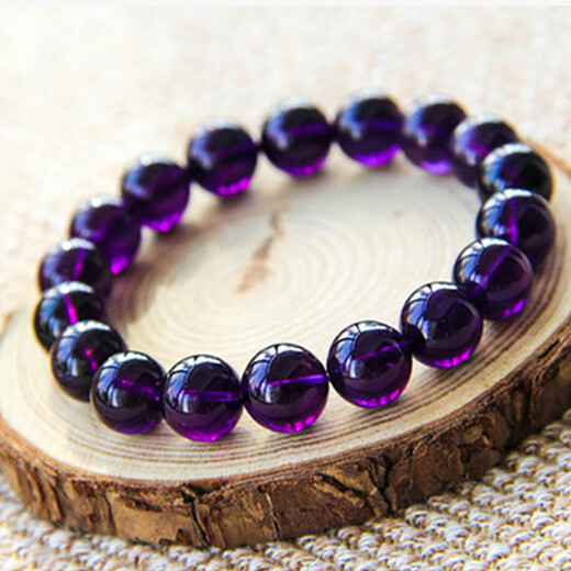 BOSFRU collection-grade Uruguayan amethyst bracelet, good luck to women, natural crystal bracelet, transfer beads, high-end gift for girlfriend, collection-grade amethyst bracelet-6mm