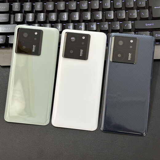 Original for Xiaomi Xiaomi 13T glass back cover Xiaomi 13t back shell mobile phone battery cover back screen shell white with heat dissipation sticker/shockproof cotton/edge glue Xiaomi 13T