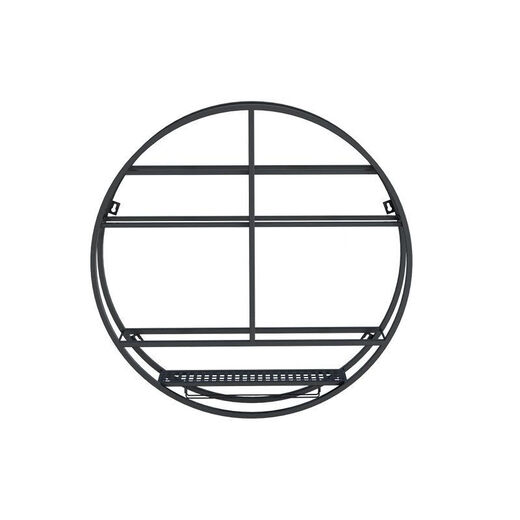 Middle shopkeeper European bar wine cabinet wall-mounted red wine household wine glass rack small apartment grape wrought iron wine rack 60-60-11 black