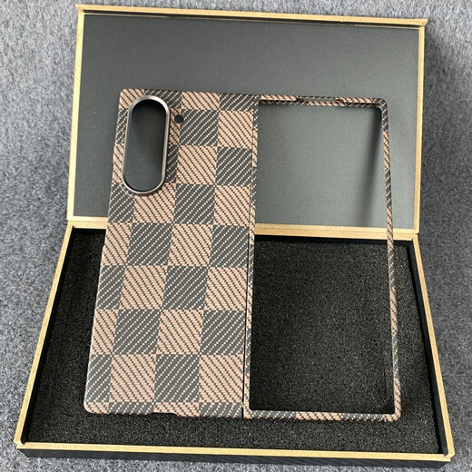 Samsung (SAMSUNG) original quality, suitable for the new Samsung Zfoldable6 Kevlar mobile phone case, magnetic all-inclusive folding, titanium blue steel ring, fine hole magnetic back cover, Samsung Galaxy_Z_Fold_6