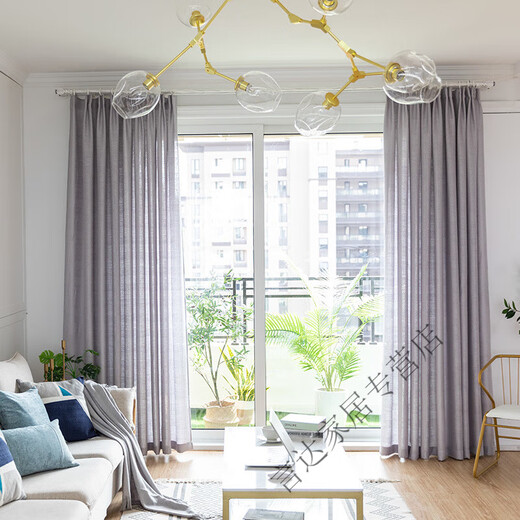 Curtain gauze curtain light-transmitting opaque gauze bay window white gauze balcony gauze partition living room semi-blackout window gauze white fabric thickened tangled gauze-white width 1.0*height 1.3 hook style one piece