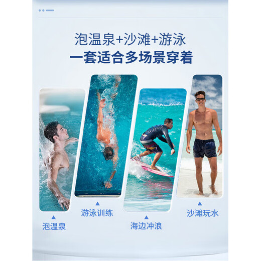 Baiszhuo elderly swimsuit male father middle-aged and elderly swimming trunks suit hot spring conservative beach adult new loose five-quarter pants gray suit loose_breathable_quick-drying M_90115Jin Jin equals 0.5 kg