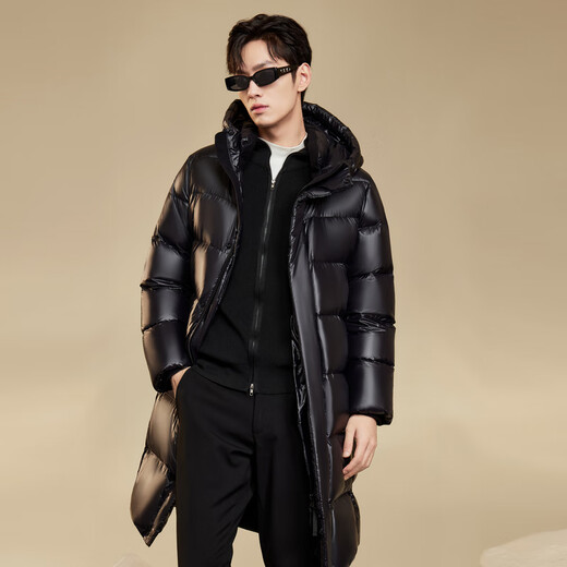 Flying in the Snow Obsidian Goose Down Cheng Yi recommends the new H version thickened hooded goose down jacket down jacket