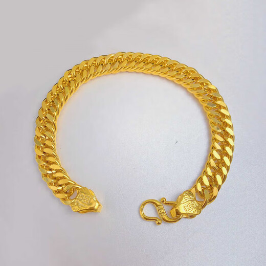 Priggs Vietnam Sand Gold Bracelet for Men and Women Couples Gold Shop Same Tank Horsewhip Chain Gold-plated Net Celebrity Jewelry Boss Boss Bracelet 8mm